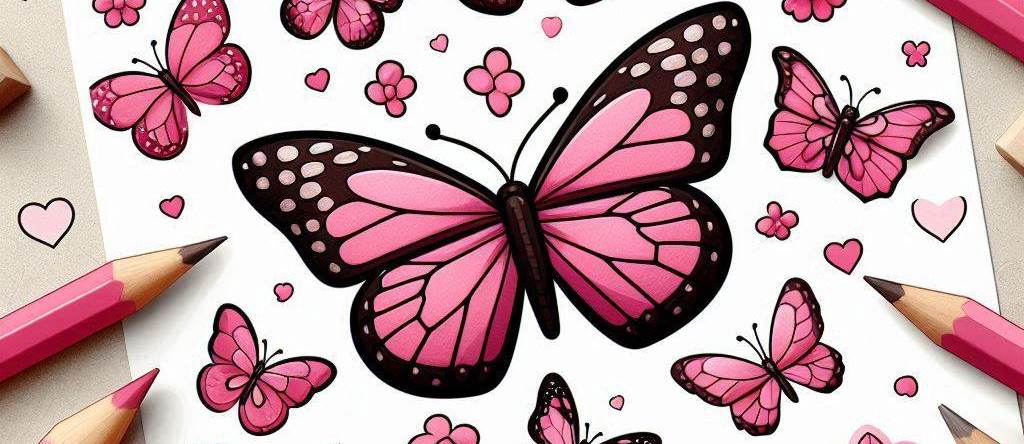 Mariposas para Imprimir Rosadas