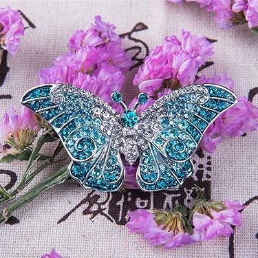 Broche con Alas de la Mariposa Emperatriz Monarca