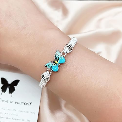 Aways Believe in Yourself Butterfly Bracelet--Adjustable String Butterfly Bracelets "Always Believe in Yourself" for Women, Gift for Friends Butterfly Bracelet, no gemstone