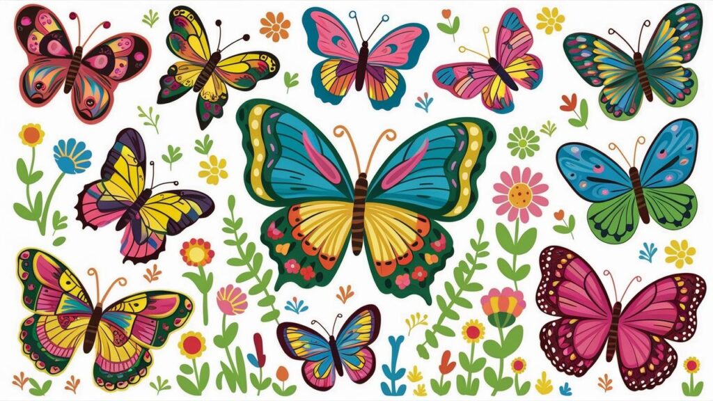 Sticker de Mariposas para Imprimir