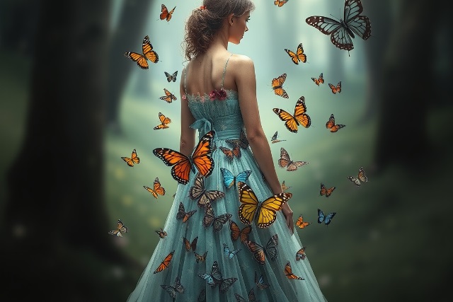 Vestidos con Mariposas 3D