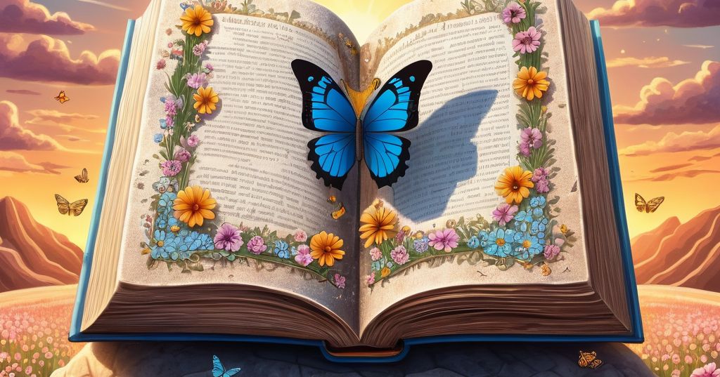 libros con mariposas