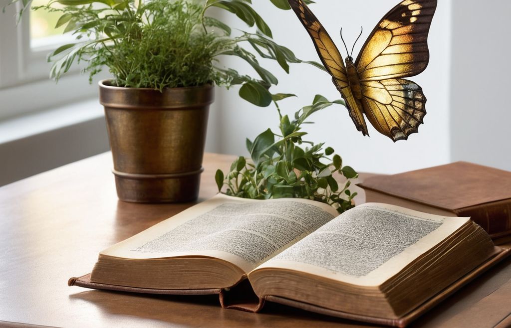 libros con mariposas