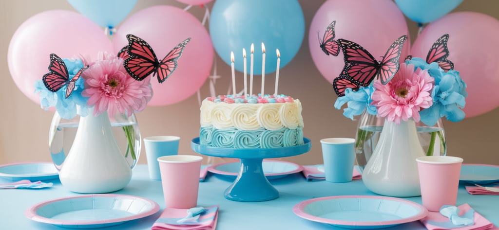 centros de mesa de mariposas para cumpleaños