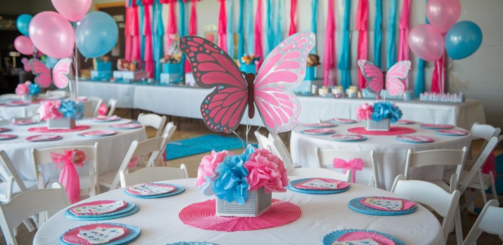 centros de mesa de mariposas para cumpleaños