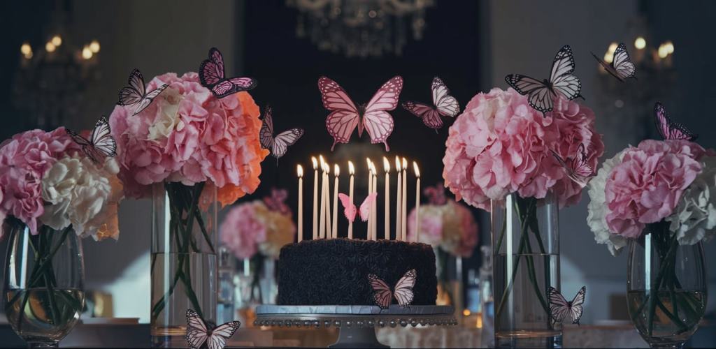 centros de mesa de mariposas para cumpleaños