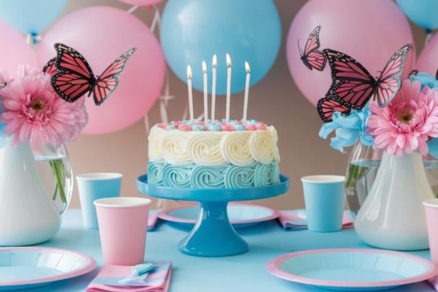 Centros de Mesa de Mariposas para Cumpleaños