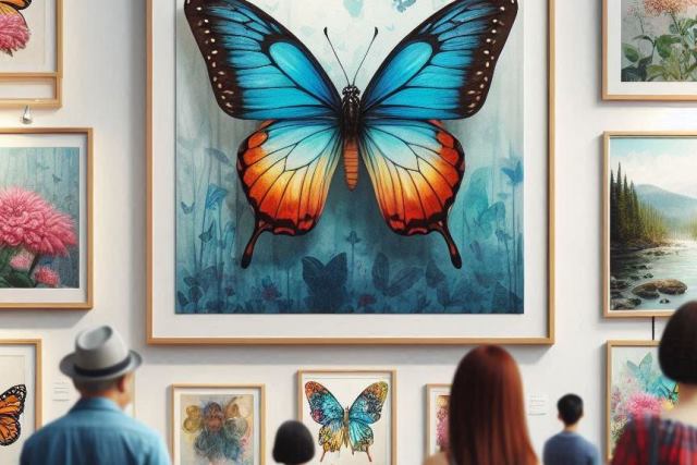 Coleccionar y exhibir pinturas de mariposas. Cuadros de Mariposas