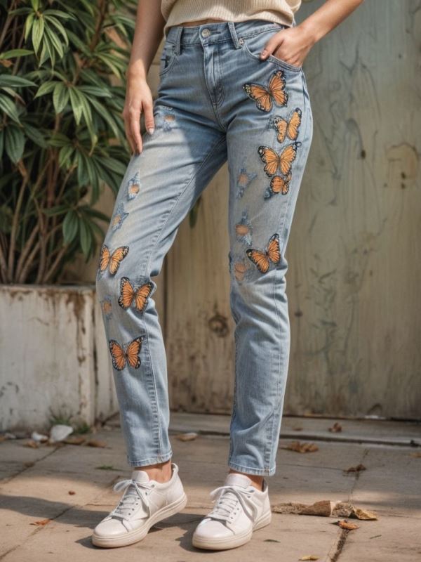 Jeans con Mariposas