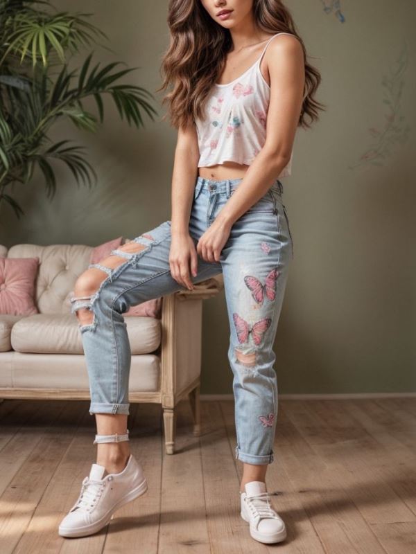 Jeans con Mariposas