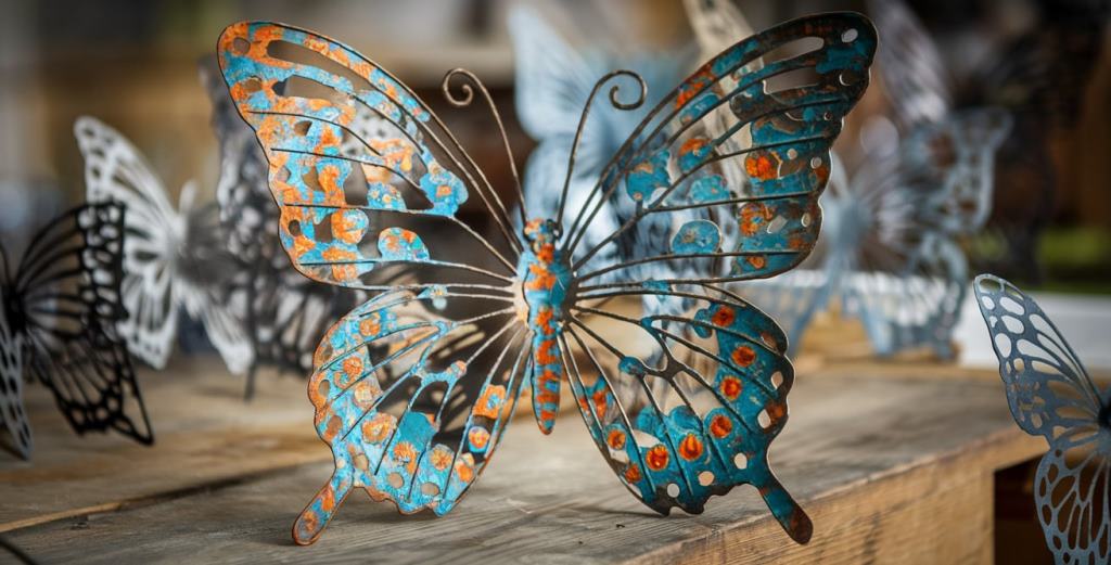 mariposas en movimiento, Mariposas de Metal para Decorar paredes