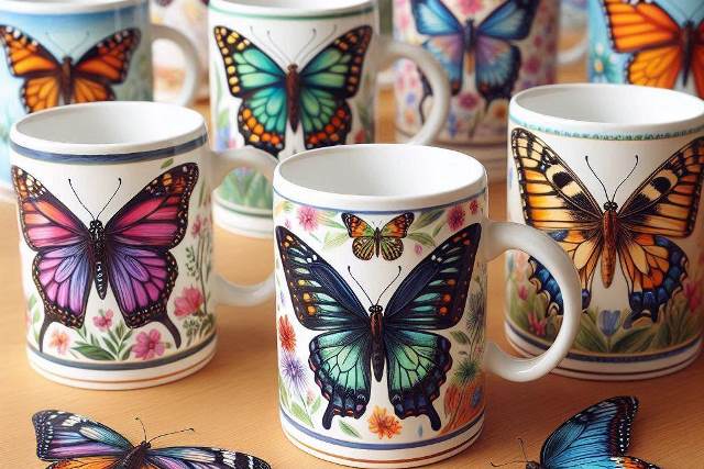 Tazas de Mariposas