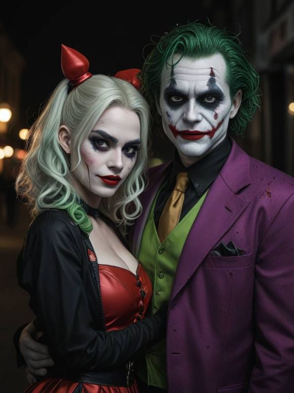 Ideas para Disfraces de Halloween en Pareja: Joker y Harley Quinn